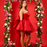 straight cut short volume dress