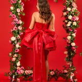 straight cut short volume dress