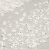 3D floral long train bridal veil