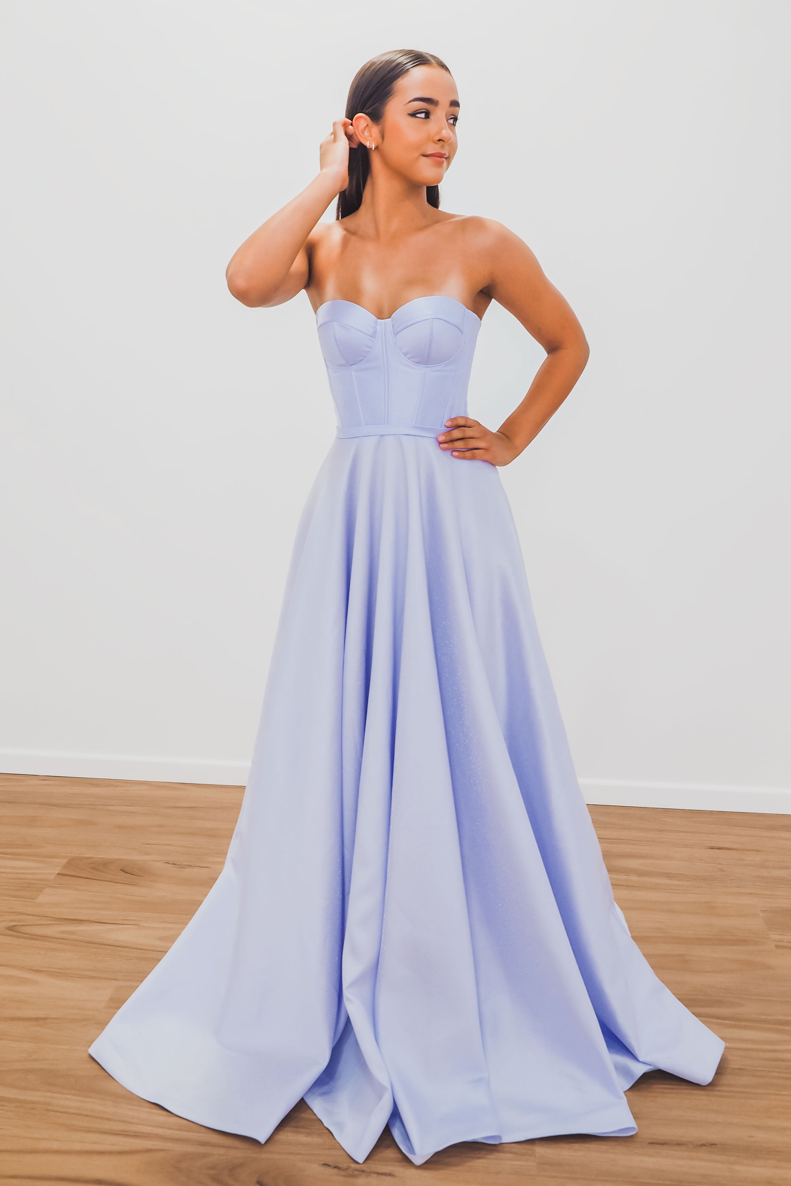 Lilac metallic taffeta bustier dress 8 Lilac metallic taffeta bustier dress 8