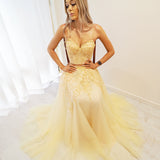 Sparkling Gold Lace Pattern Tulle Two Piece.