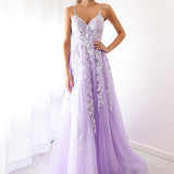 Pastel purple lace dress