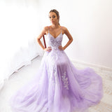 Pastel purple lace dress