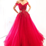 Dark red princess gown