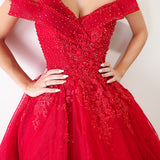 Dark red princess gown