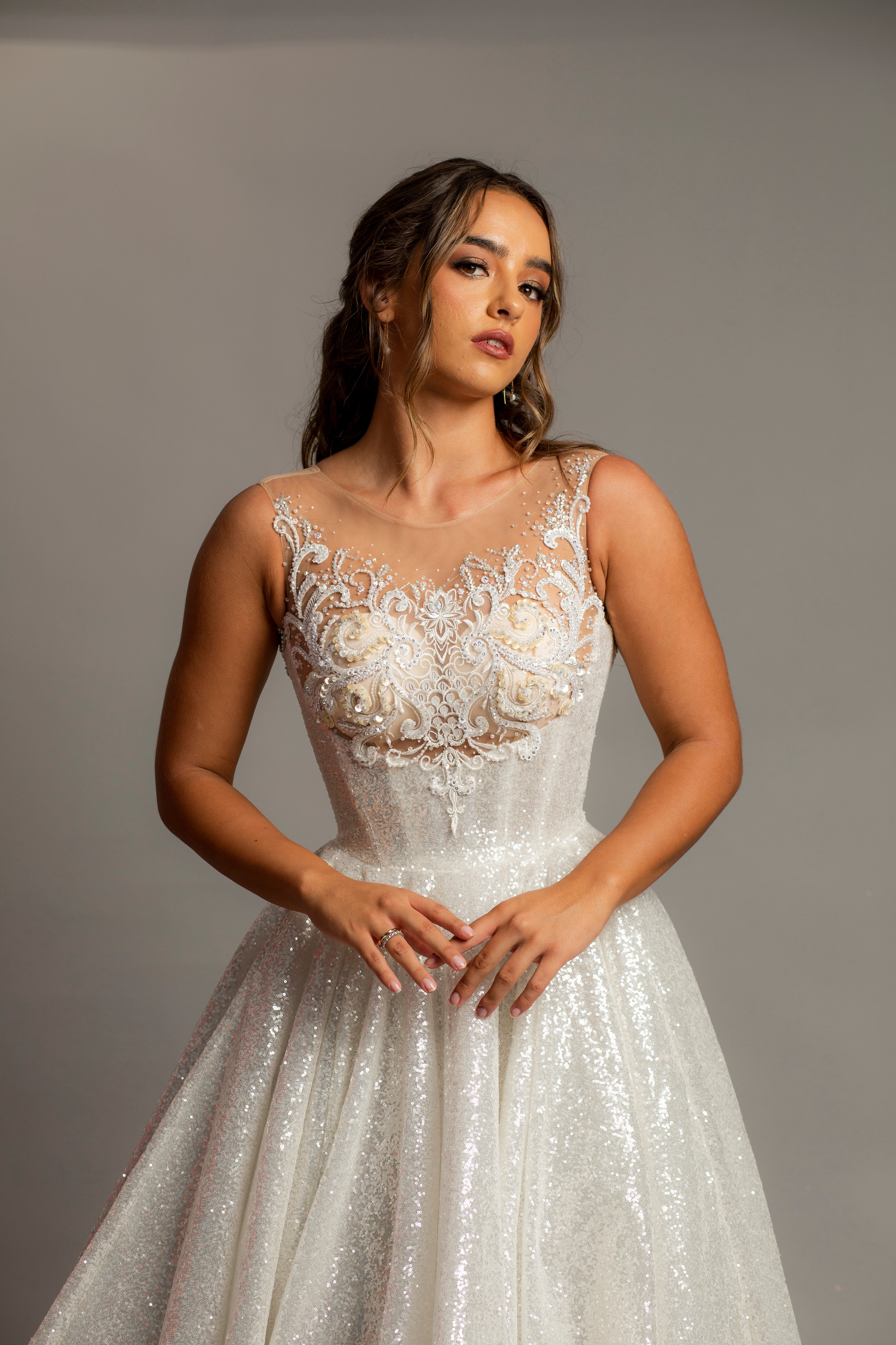 silver wedding dress australia Glamorous Strapless Ballgown Wedding Dress in Silver Foil