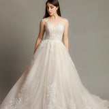 light blush wedding dress