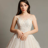 light blush wedding dress