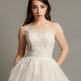 light blush wedding dress