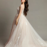 light blush wedding dress