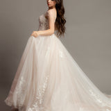 light blush wedding dress