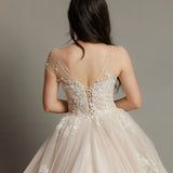 light blush wedding dress