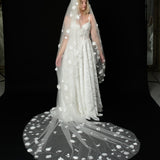 Long train Blossom Veil (For Hire)