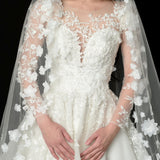 Snow Flower Strewn Veil (For Hire)
