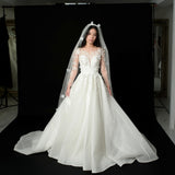 Organza Flower Lace Veil