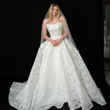 Pearl-Beaded Lace Veil