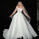 Pearl-Beaded Lace Veil