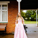 Bustier corset pastel pink dress with bows
