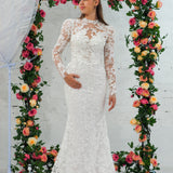 Sweetheart neckline all over lace mermaid dress with lace up back for hire