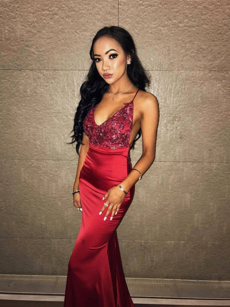 Roxanna mermaid satin dress cheap