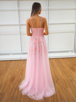 Baby pink tulle corset lace princess dress with lace up back