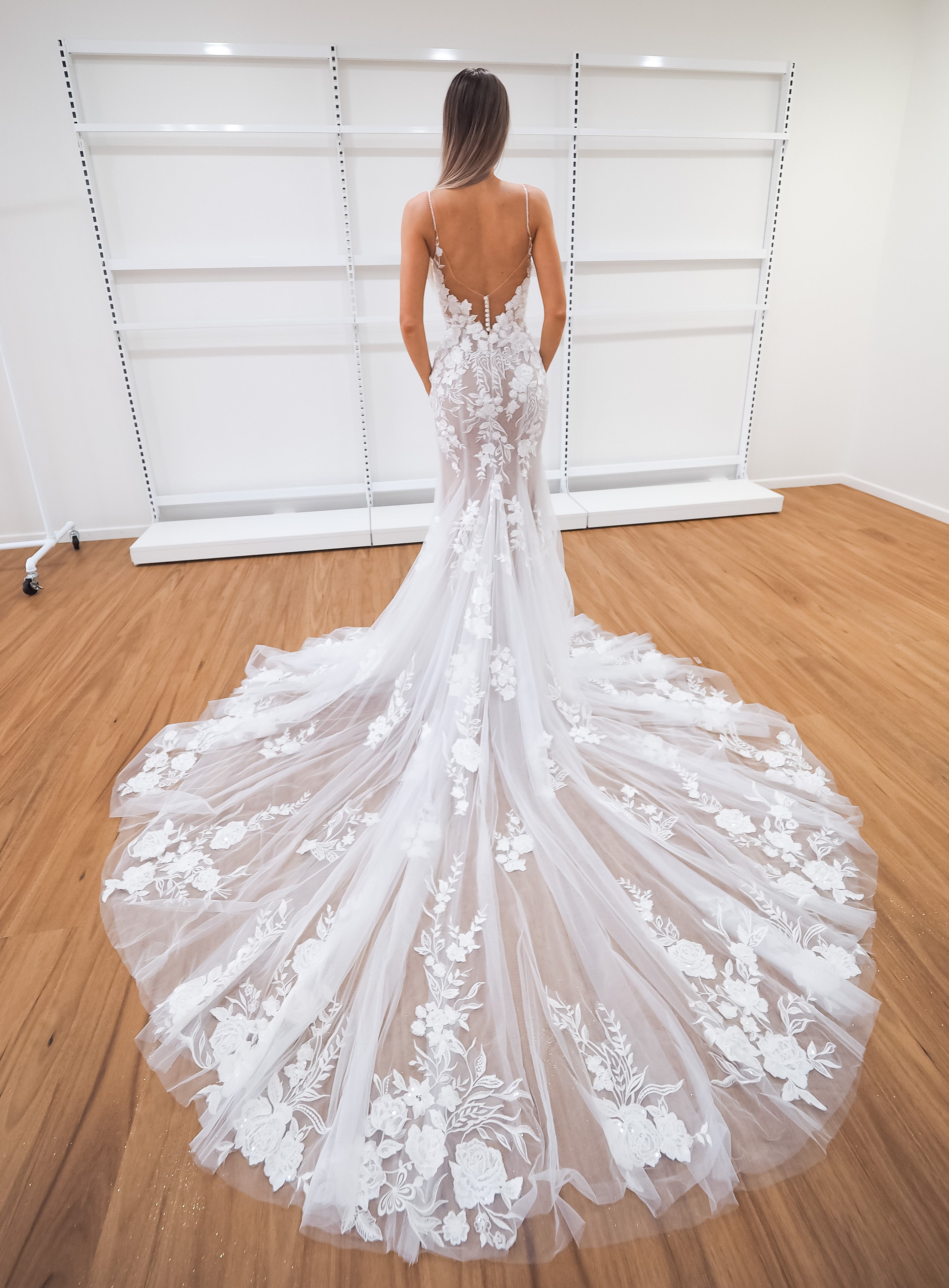 Sparkling white lace under nude wedding dress – Destiny Chic