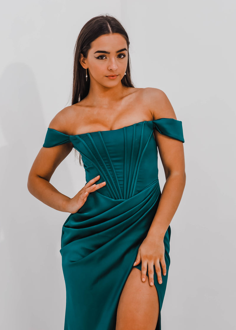 Teal Midi Dress | Teal Frill Sleeve Midi Dress | AX Paris