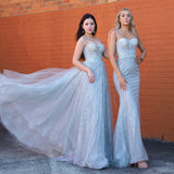 Sparkling bustier top princess dress for hire