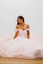 Isla baby pink with off the shoulder princess dress