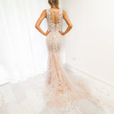 Blush pearl mermaid dress (sample sale)