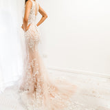 Blush pearl mermaid dress (sample sale)