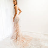 Blush pearl mermaid dress (sample sale)