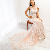 Blush pearl mermaid dress (sample sale)