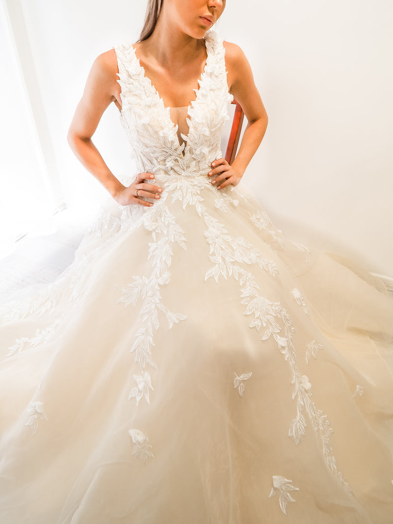 V neck discount princess dress