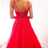 Red tulle princess dress