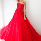 Red tulle princess dress