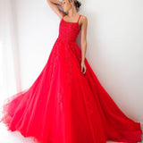Red tulle princess dress for hire