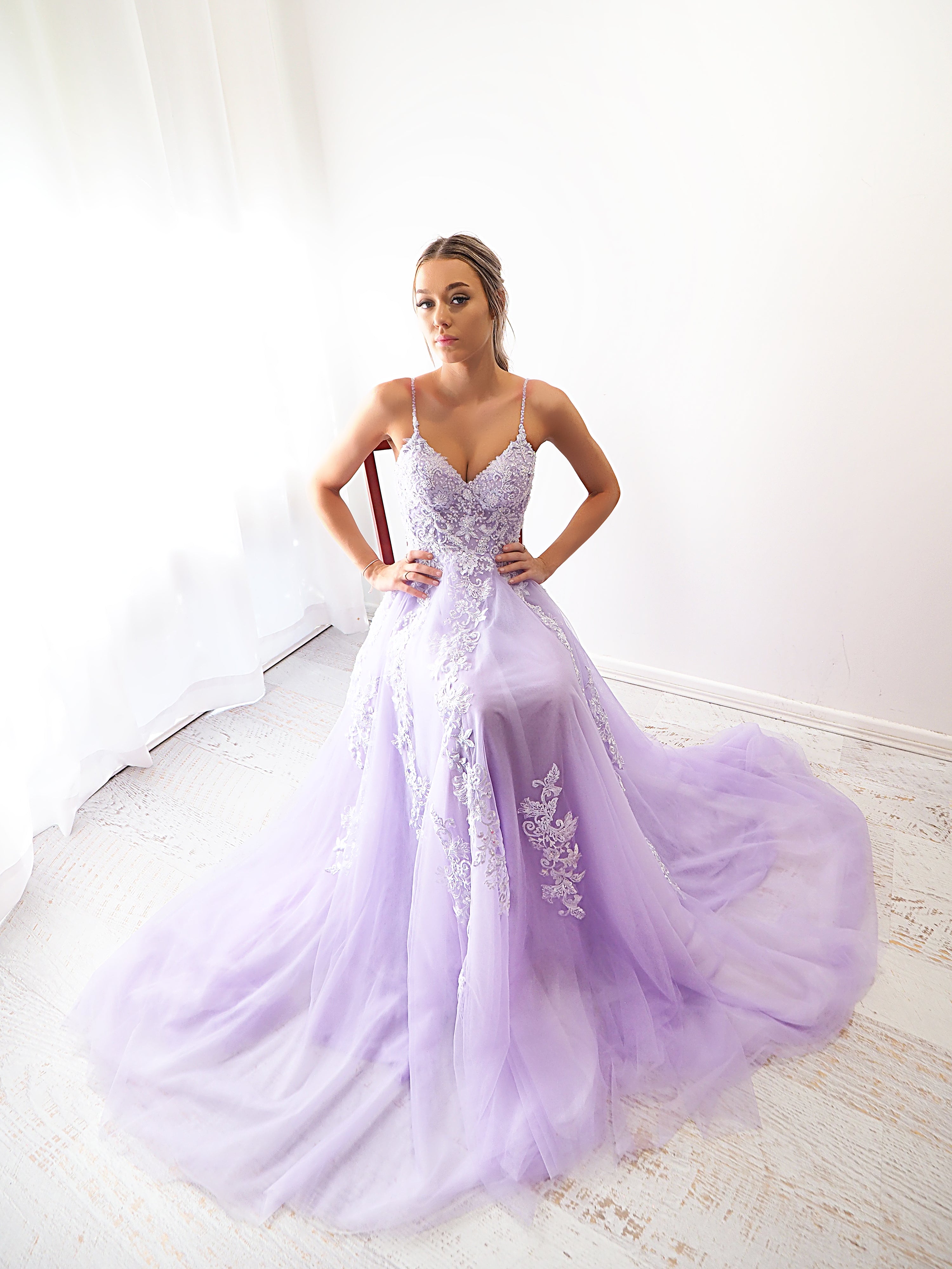 Pastel purple lace dress Pastel purple lace dress