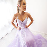 Pastel purple lace dress