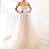 Bustier blush pink organza lace up back dress