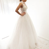 Sparkling white wedding dress