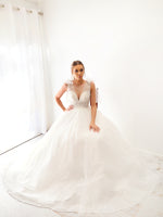 Anya sparkling white wedding dress