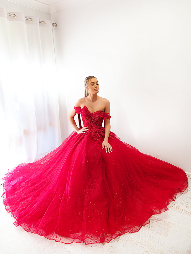 Dark clearance red dress