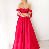 Bustier corset red taffeta dress with bows
