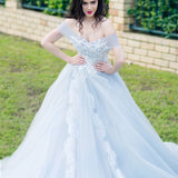 Princess walk grey wedding dress