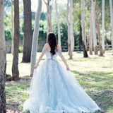 Princess walk grey wedding dress
