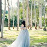 Princess walk grey wedding dress