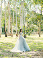 Princess walk grey wedding dress