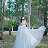 Princess walk grey wedding dress