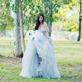 Princess walk grey wedding dress